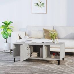 Berkfield Home Coffee Table Concrete Grey 102x50x40 cm Engineered Wood - Size: 102 x 50 x 40 cm - thumbnail 3