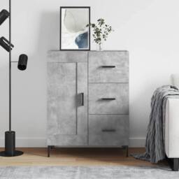 Berkfield Home Sideboard Concrete Grey 69.5x34x90 cm Engineered Wood - thumbnail 2