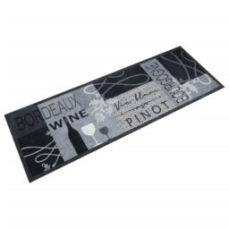 Berkfield Home Kitchen Rug Washable Wine Grey 60x180 cm Velvet