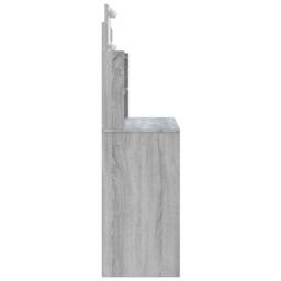 Berkfield Home Dressing Table with LED Lights Grey Sonoma 96x40x142 cm - Size: 96 x 40 x 142 cm - thumbnail 6