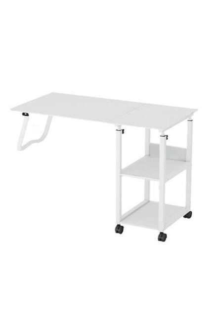 Garden Sanctuary Height Adjustable Mobile Table in White - image 1