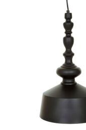 Orsina Black Iron Hanging Lamp With Metallic Gold Lining, Ceiling Fixture With Dome Silhouette, Industrial Pendant - thumbnail 4