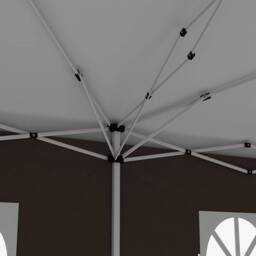 Matteo Brown 3x6m Pop Up Party Tent - Height Adjustable Gazebo with Sides - thumbnail 8