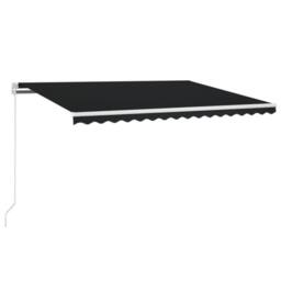 Berkfield Home Manual Retractable Awning 450x350 cm Anthracite in Black - thumbnail 2