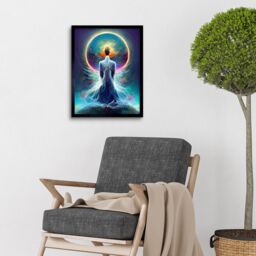 "Artery8 Wall Art Print Mystical Psychic Spiritual Dream Art Framed in Black - Size: W12"" x H16""" - thumbnail 2