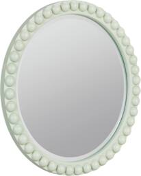 Statement Furniture Cromwell Round Wall Mirror with Bobbin Design Wooden Frame 77cm in Light Green - thumbnail 4