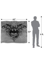 DC Comics Batman Winged Logo Blanket 152 x 127 cm in White - thumbnail 5