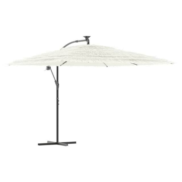 Berkfield Home Garden Parasol with Steel Pole White 290x290x238 cm - Size: 290 x 290 x 238 cm - image 1