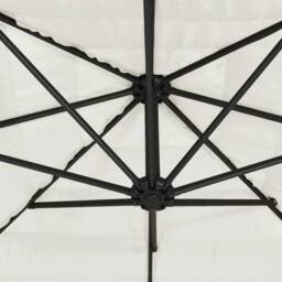 Berkfield Home Garden Parasol with Steel Pole White 290x290x238 cm - Size: 290 x 290 x 238 cm - thumbnail 9