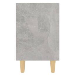 Berkfield Home Sturdy Bed Cabinets with Solid Wood Leg 2 pcs Concrete Grey 40x30x50cm - Size: 40 x 30 x 50 cm - thumbnail 6