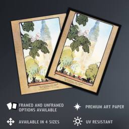 "Artery8 The Metropolitan Tower on A Summer Evening Elmer Wall Art Poster Print in Orange - Size: W18"" x H24""" - thumbnail 2