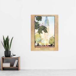 "Artery8 The Metropolitan Tower on A Summer Evening Elmer Wall Art Poster Print in Orange - Size: W18"" x H24""" - thumbnail 4