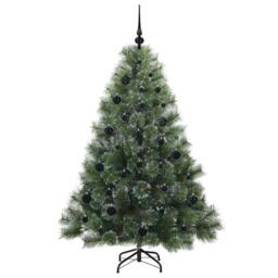 Berkfield Home Artificial Christmas Tree with 150 LEDs Green 150 cm PE & PVC - thumbnail 4