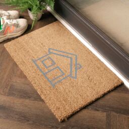 Artsy Mats Grey Simple House Symbol Doormat - Size: 40 cm x 60 cm - thumbnail 3