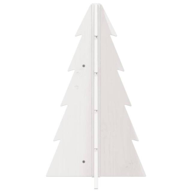 Berkfield Home Festive Wooden Christmas Tree for Decoration White 69.5 cm Solid - image 1