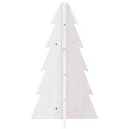 Berkfield Home Festive Wooden Christmas Tree for Decoration White 69.5 cm Solid - thumbnail 4