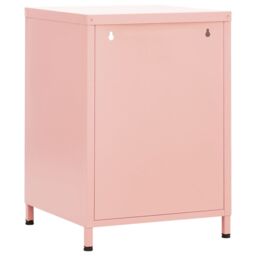 Berkfield Home Nightstand Pink 35x35x51 cm Steel - Size: 35 x 35 x 51 cm - thumbnail 5