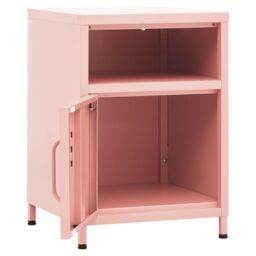 Berkfield Home Nightstand Pink 35x35x51 cm Steel - Size: 35 x 35 x 51 cm - thumbnail 6