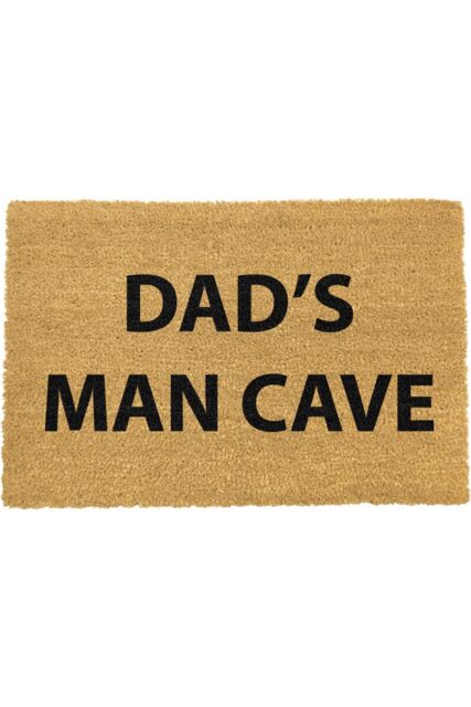 Artsy Mats Dad's Man Cave Doormat - Regular 60x40cm in Black - Size: 40 cm x 60 cm - image 1