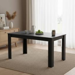 KOSY KOALA Dark Grey Dining Table Set with 4 Cream Dining Chairs - thumbnail 4