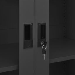 Berkfield Home Office Cabinet Anthracite 90x40x180 cm Steel in Black - Size: 90 x 40 x 180 cm - thumbnail 6