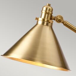 Netlighting Provence 1 Light Floor Lamp Aged Brass E27 in Yellow - thumbnail 4