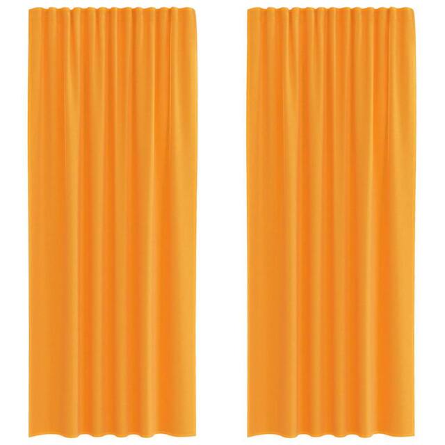 Berkfield Home Voile Curtains with Rod Pockets 2 pcs Orange - image 1