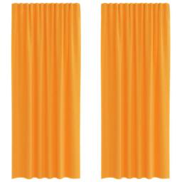 Berkfield Home Voile Curtains with Rod Pockets 2 pcs Orange - thumbnail 1