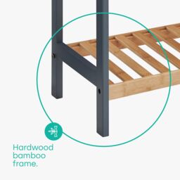 LIVIVO 2-Tier Bamboo Shoe Rack - Multipurpose Storage Stand Shelf Organizer in Natural - thumbnail 5