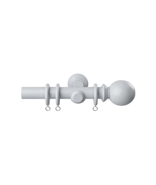New Edge Blinds 28mm Woodland Curtain Pole Set - White - Size: 60 cm - image 1