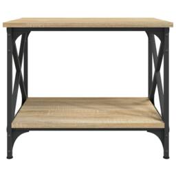 Berkfield Home Side Table Sonoma Oak 55x38x45 cm Engineered Wood in Light Brown - Size: 55 x 38 x 45 cm - thumbnail 4