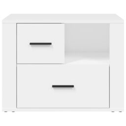 Berkfield Home Bedside Cabinet White 60x36x45 cm Engineered Wood - Size: 60 x 36 x 45 cm - thumbnail 6