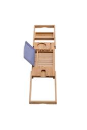 Living and Home Extendable Bamboo Bath Tray in Brown - thumbnail 6