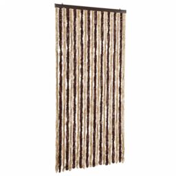 Berkfield Home Insect Curtain Beige & Light Brown 90x200 cm Chenille - thumbnail 2