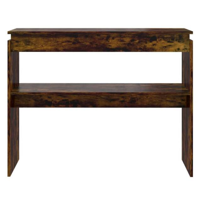 Berkfield Home Decorative Console Table Smoked Oak 102x30x80 cm Engineered Wood in Brown - Size: 102 x 30 x 80 cm - image 1