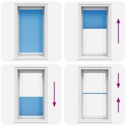 Berkfield Home Pleated Blind Blue 70x100 cm Fabric Width 69.4 cm Polyester - thumbnail 5