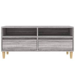 Berkfield Home TV Cabinet Grey Sonoma 100x34.5x44.5 cm Engineered Wood - thumbnail 6