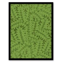 Artery8 Leafy Branch Green Pattern W. Morris Vintage Framed Wall Art Print - Size: A4 - thumbnail 1