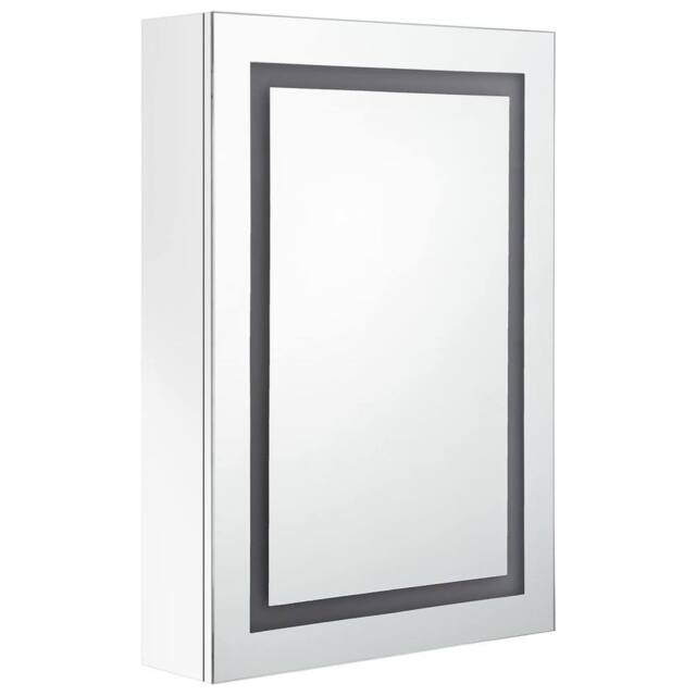 Berkfield Home LED Bathroom Mirror Cabinet Shining White 50x13x70 cm - Size: 50 x 13 x 70 cm - image 1