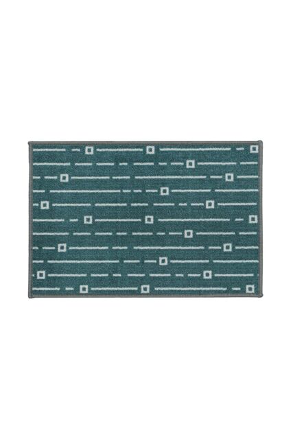 JVL Savio Machine Washable Doormat 40 x 60 cm Teal - Size: 40 cm x 60 cm - image 1