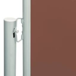 Berkfield Home Patio Retractable Side Awning 117x600 cm Brown