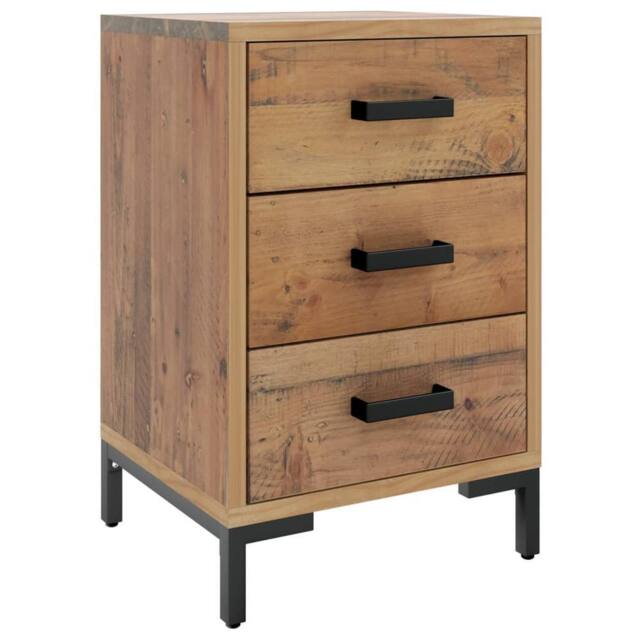 Berkfield Home Bedside Cabinet Brown 36x30x54 cm Solid Pinewood - Size: 36 x 30 x 54 cm - image 1
