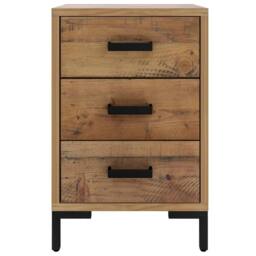 Berkfield Home Bedside Cabinet Brown 36x30x54 cm Solid Pinewood - Size: 36 x 30 x 54 cm - thumbnail 3