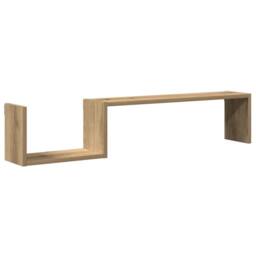 Berkfield Home Wall Shelves 2 pcs Artisan Oak 100x15x20 cm Engineered Wood in Brown - Size: 100 x 15 x 20 cm - thumbnail 5