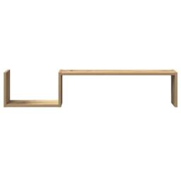 Berkfield Home Wall Shelves 2 pcs Artisan Oak 100x15x20 cm Engineered Wood in Brown - Size: 100 x 15 x 20 cm - thumbnail 4