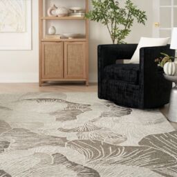 The Rug Shop UK Cream Modern Abstract Rayon Easy To Clean Cotton Backing Rug - Size: 160 cm x 220 cm - thumbnail 2