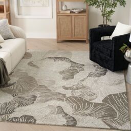 The Rug Shop UK Cream Modern Abstract Rayon Easy To Clean Cotton Backing Rug - Size: 160 cm x 220 cm - thumbnail 4