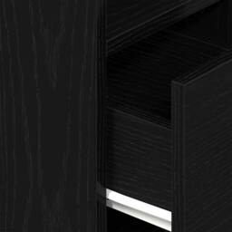 Berkfield Home Durable Bedside Cabinet with Drawer Black 25x31x66 cm - Size: 25 x 31 x 66 cm - thumbnail 8