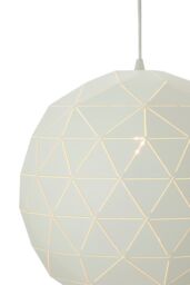 Orsina Small Coffee Finish Pendant Light, Geometric Steel Ceiling Light With Gold Interior, Hanging Light in White - thumbnail 4
