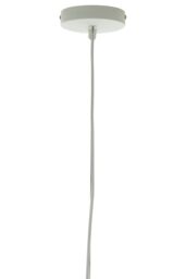 Orsina Small Coffee Finish Pendant Light, Geometric Steel Ceiling Light With Gold Interior, Hanging Light in White - thumbnail 2